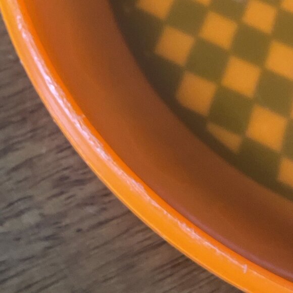 Vintage 90s Frisbee Check it Out by Imperial Orange Checkered 9" 1992 Rare - Picture 10 of 16